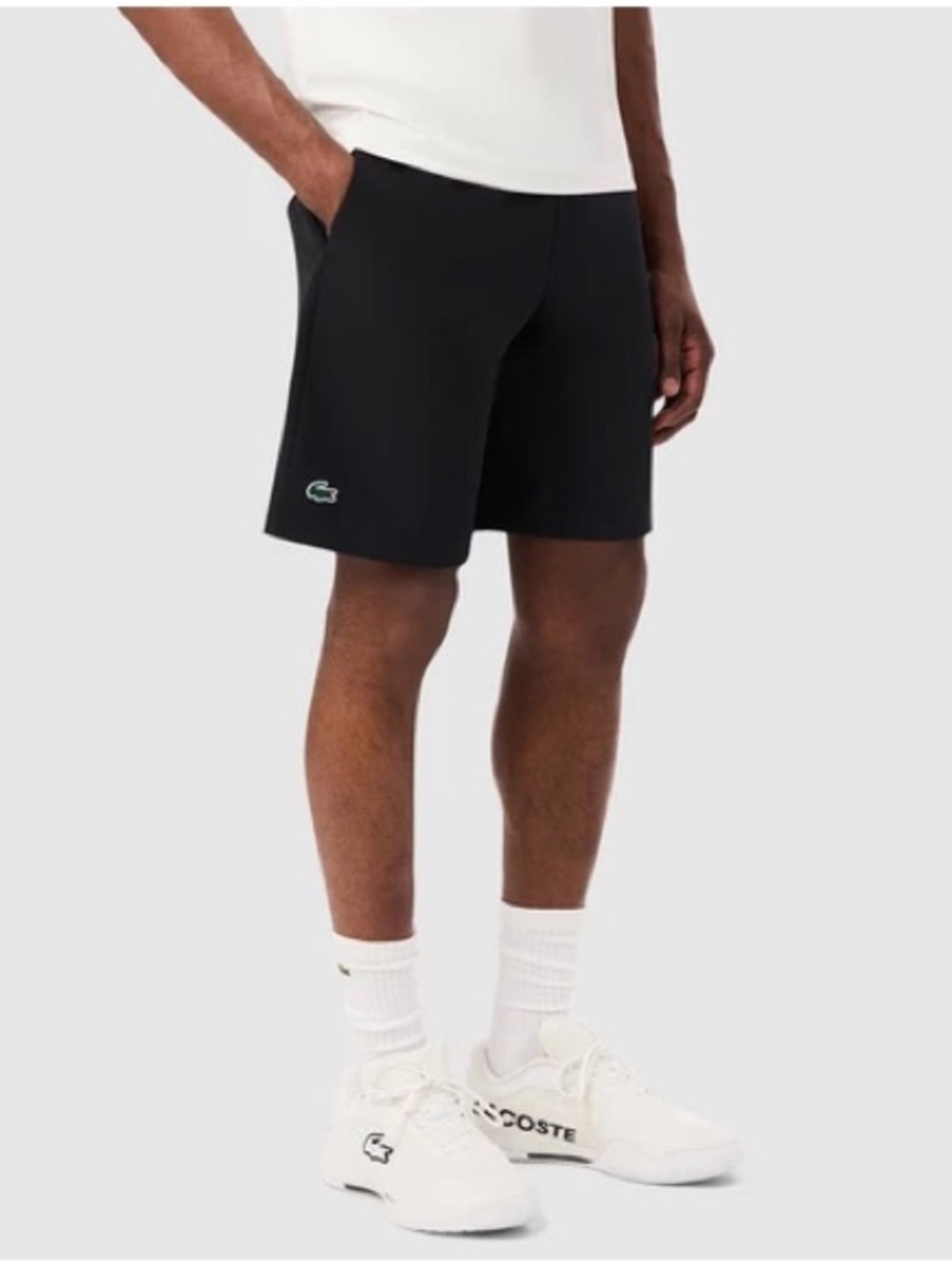 Lacoste Size Large (5) Black Athletic Tennis Shorts